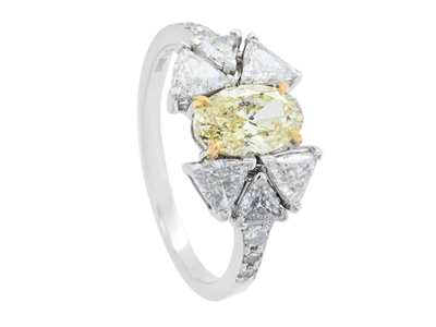 Jewellery, RING, 18K white gold