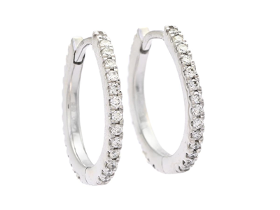 Jewellery, EARRINGS, 18K white gold
