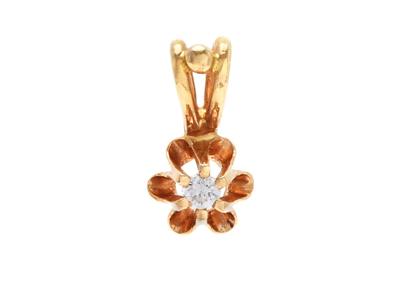 Jewellery, SOLITAIRE PENDANT, 18K gold with brilliant cut diamond 0,02 ctw