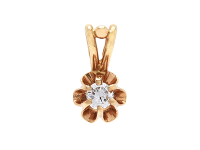 Jewellery, SOLITAIRE PENDANT, 18K gold with brilliant cut diamond 0,05 ctw
