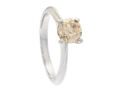 Jewellery, SOLITAIRE RING, 18K white gold