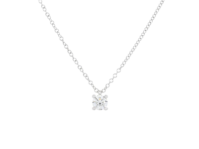 Jewellery, SOLITAIRE NECKLACE, platinum