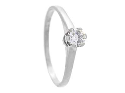 Jewellery, SOLITAIRE RING, 18K white gold