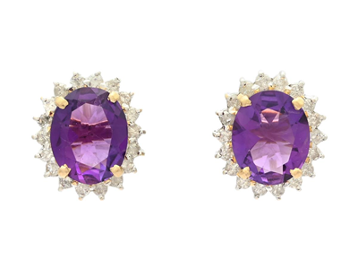 Jewellery, CLUSTER EARRINGS, 14K gold/white gold