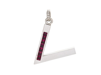 Jewellery, PENDANT, letter V