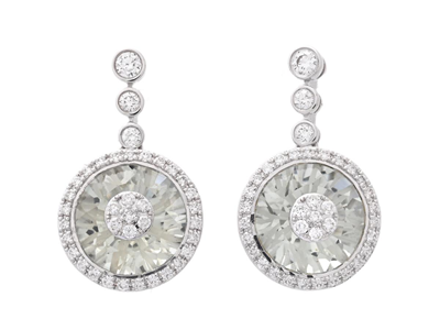 Jewellery, EARRINGS, 18K white gold