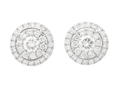 Jewellery, EARRINGS, 18K white gold