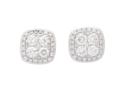 Jewellery, EARRINGS, 18K white gold