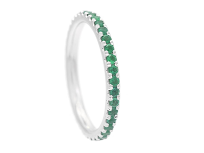 Jewellery, FULL ETERNITY RING, 18K white gold