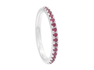 Jewellery, FULL ETERNITY RING, 18K white gold