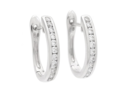 Jewellery, EARRINGS, 18K white gold