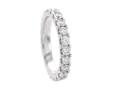 Jewellery, FULL ETERNITY RING, 18K white gold