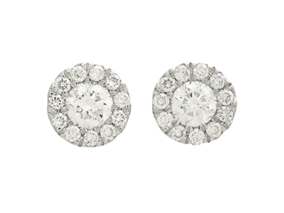 Jewellery, EARRINGS, 18K white gold