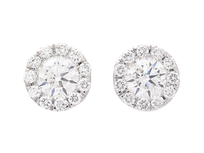 Jewellery, EARRINGS, 18K white gold