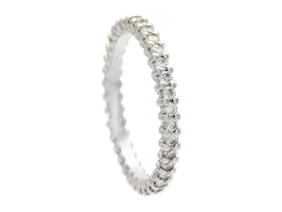 Jewellery, FULL ETERNITY RING, 18K white gold