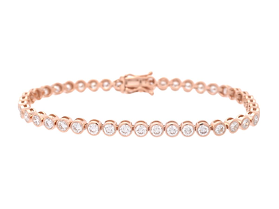 Jewellery, TENNIS BRACELET, 18K rose gold