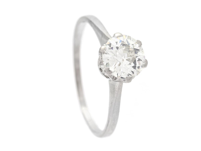 Jewellery, SOLITAIRE RING, platinum