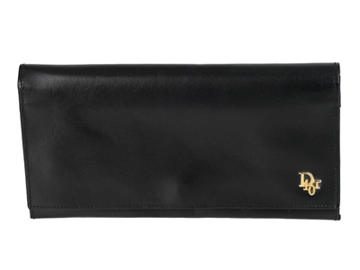 Accessories, WALLET. CHRISTIAN DIOR, black leather