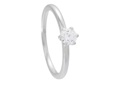 Jewellery, SOLITAIRE RING, 18K white gold