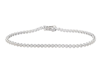 Jewellery, TENNIS BRACELET, 18K white gold