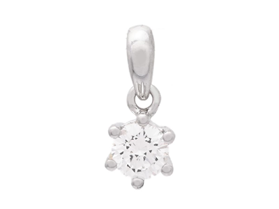 Jewellery, SOLITAIRE PENDANT, 18K white gold