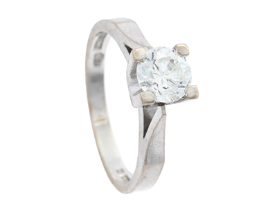 Jewellery, SOLITAIRE RING, 18K white gold