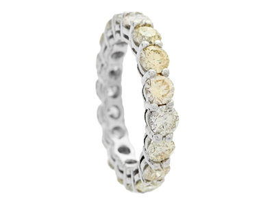 Jewellery, FULL ETERNITY RING, 14K white gold