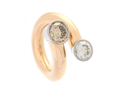 Jewellery, RING, 18K gold/white gold