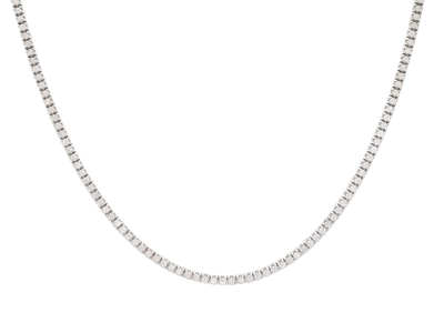 Jewellery, RIVIERE NECKLACE, 18K white gold