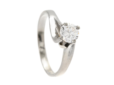 Jewellery, SOLITAIRE RING, 18K white gold