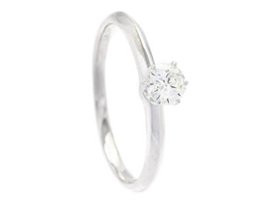 Jewellery, SOLITAIRE RING,  18K white gold