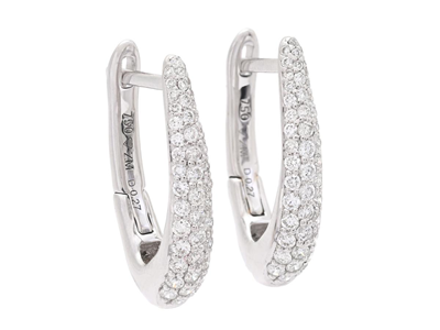 Jewellery, EARRINGS, 18K white gold