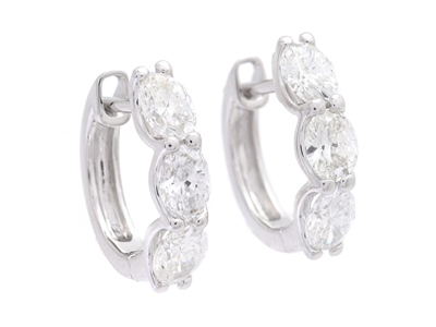 Jewellery, EARRINGS, 18K white gold