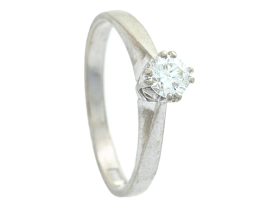 Jewellery, SOLITAIRE RING, 18K white gold