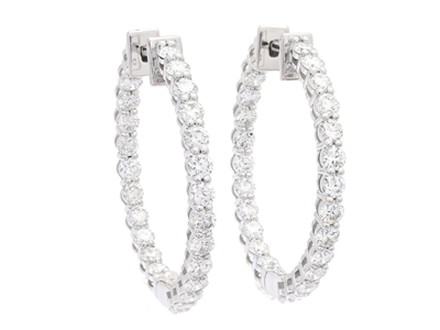 Jewellery, EARRINGS, 18K white gold