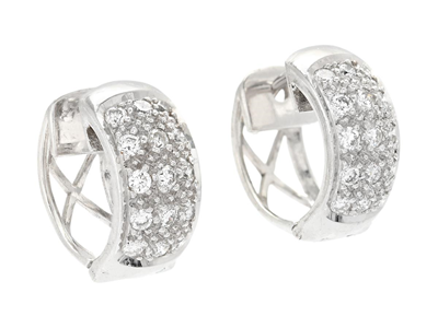 Jewellery, EARRINGS, 18K white gold
