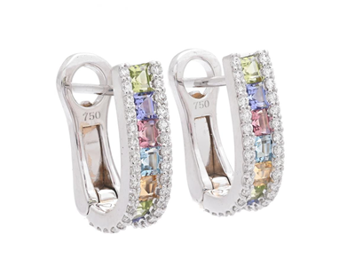 Jewellery, EARRINGS, 18K white gold