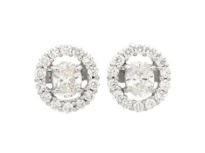 Jewellery, EARRINGS, 18K white gold