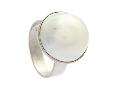 Jewellery, PEARL  RING, 18K white gold
