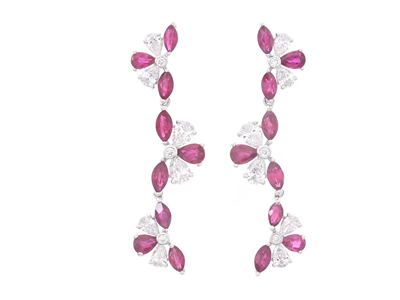 Jewellery, EARRINGS, 18K white gold