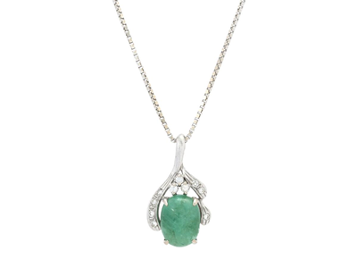 Jewellery, PENDANT WITH CHAIN, 18K white gold