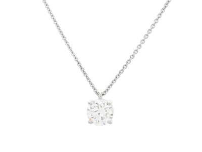 Jewellery, SOLITAIRE NECKLACE, 18K white gold