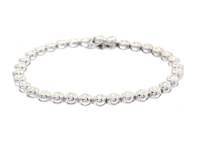 Jewellery, TENNIS BRACELET, 14K white gold
