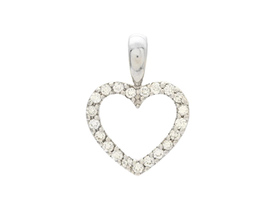 Jewellery, PENDANT, hjärta,18K white gold