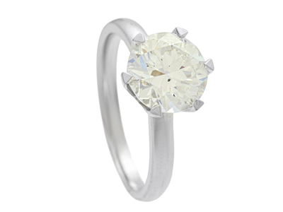 Jewellery, SOLITAIRE RING, 18K white gold