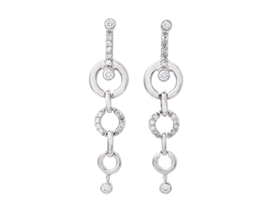 Jewellery, EARRINGS, 18K white gold