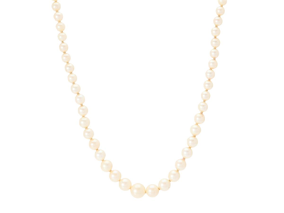 Jewellery, PEARL NECKLACE, cultured pearls approx. 3,5-7,2 mm