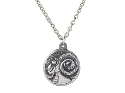 Jewellery, PENDANT WITH CHAIN, white metal/pewter