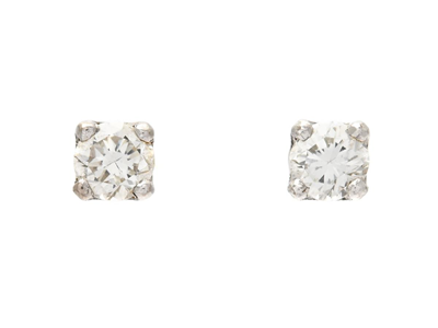 Jewellery, SOLITAIRE EARRINGS, white gold
