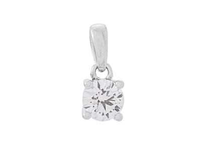 Jewellery, SOLITAIRE PENDANT, 18K white gold